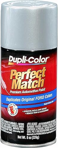 Dupli-Color EBFM03837 Perfect Match - Pintura en aerosol automotriz  Ford plateado metálico, J1G  lata de aerosol de 8 onzas