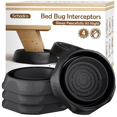 Bed Bug Interceptors, 4 Pack Bed Bug Traps, Insect Detector
