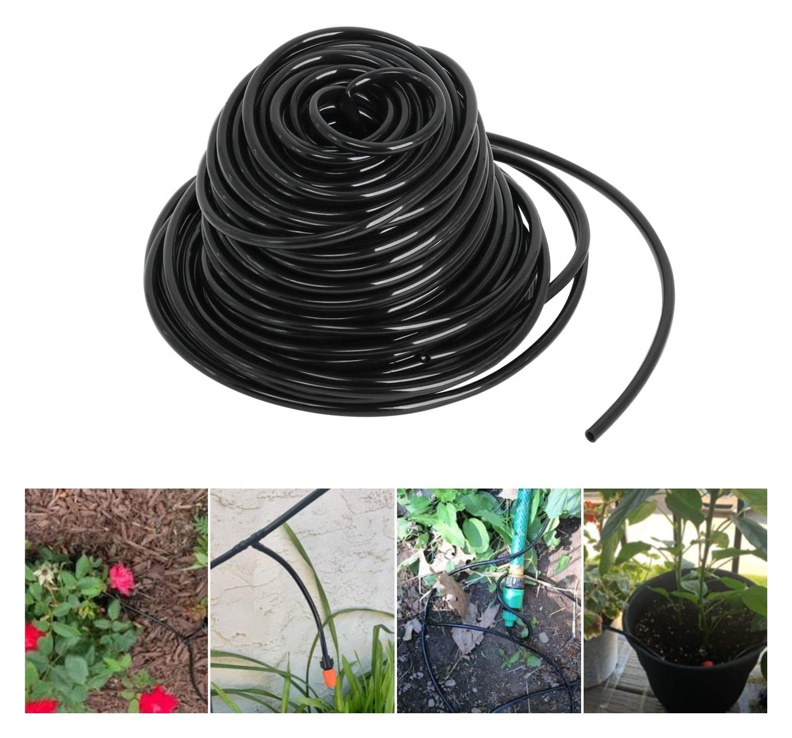 Tuyau d'arrosage en PVC de 5 à 100 m, diamètre intérieur 4 mm, diamètre extérieur 6 mm, for système d'irrigation goutte-à-goutte de jardin(30M)