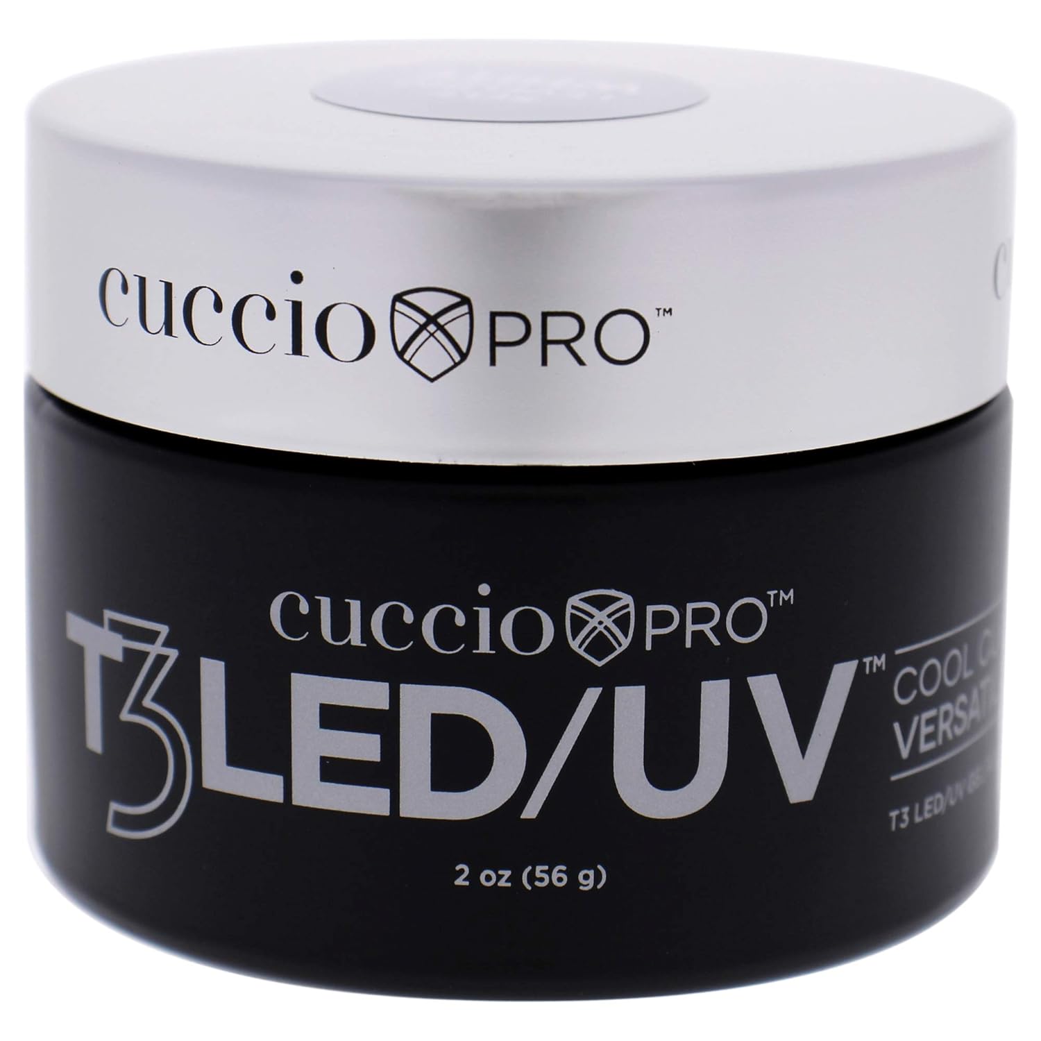 Cuccio Pro T3 LED/UV Cool Cure Versatility Gel - Self-Levelling Gel With Calcium - Incredibly Flexible - Strong Adhesion - High Shine Finish - Fast Application - White - 2 Oz Nail Gel