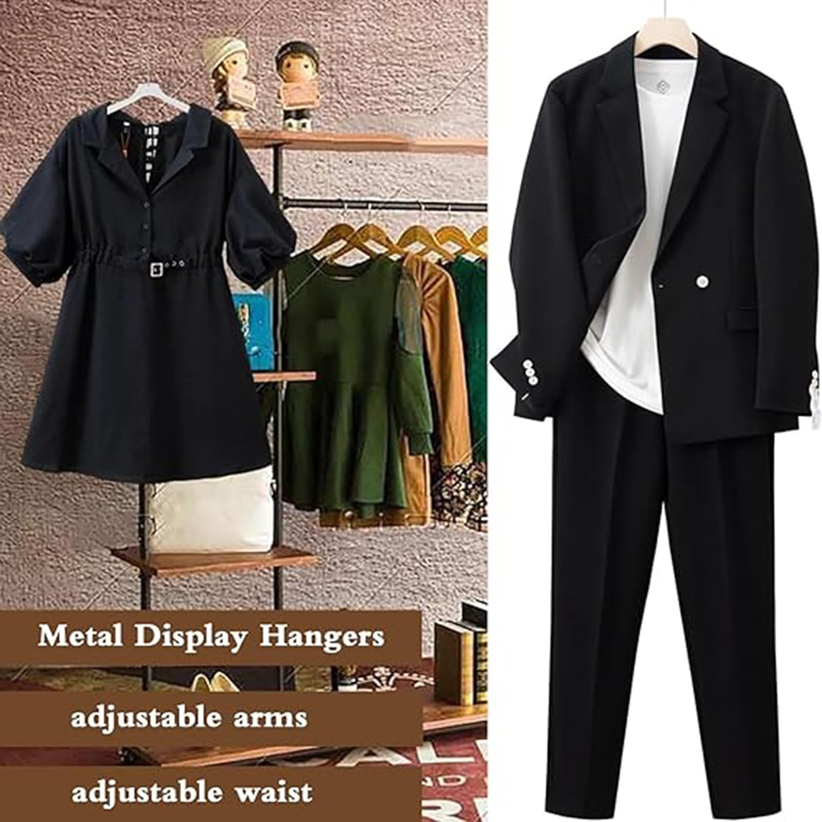 Verstellbarer Mannequin-Kleiderbügel mit flexibler Unterstützung für Kleidung Fotografie und Display