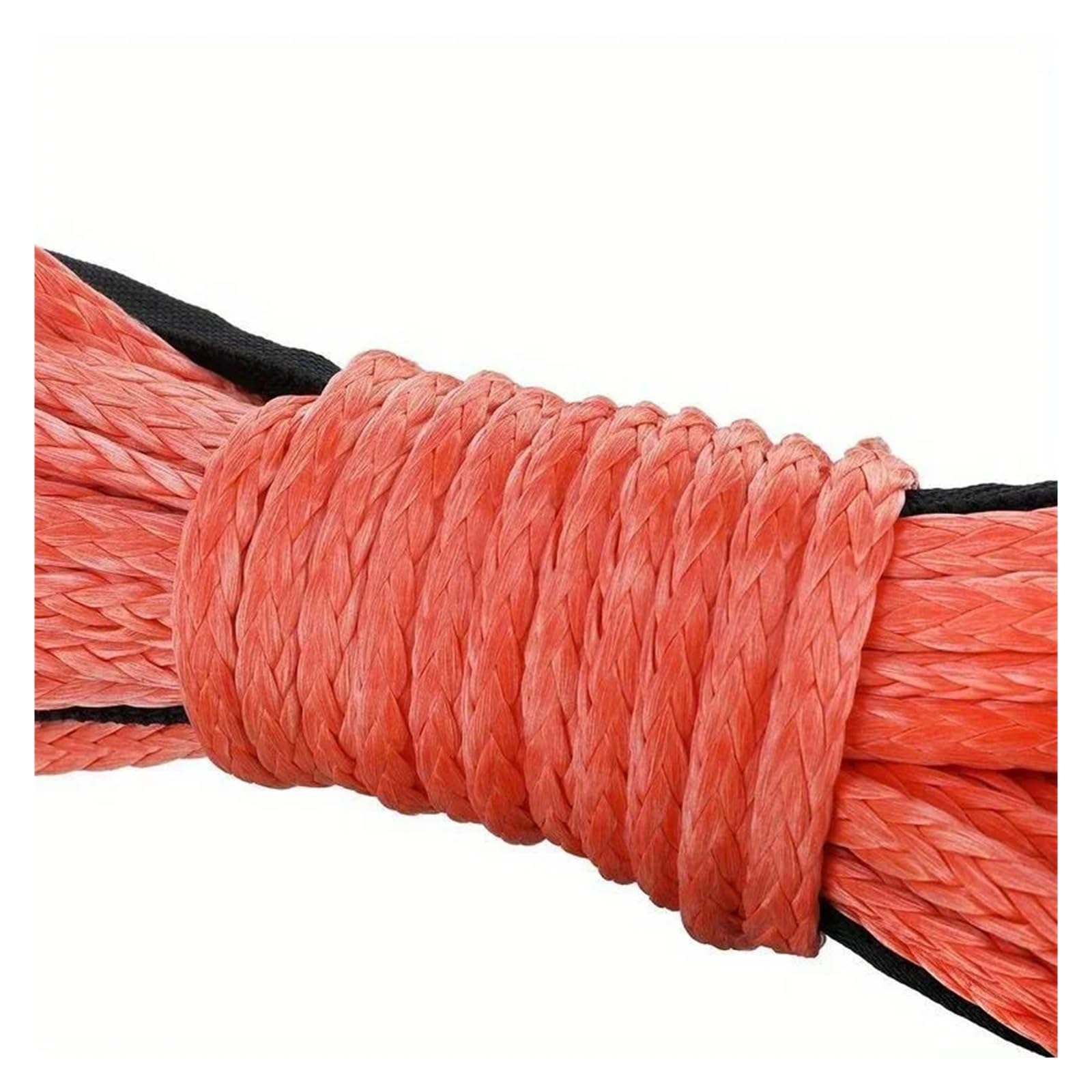 Syntetyczna lina wyciągarki 26 m x 7,5 mm, 13500 funtów, wytrzymała, do samochodów ciężarowych, łodzi, quadów, akcesoriów zewnętrznych Wysoka wytrzymałość(Orange)