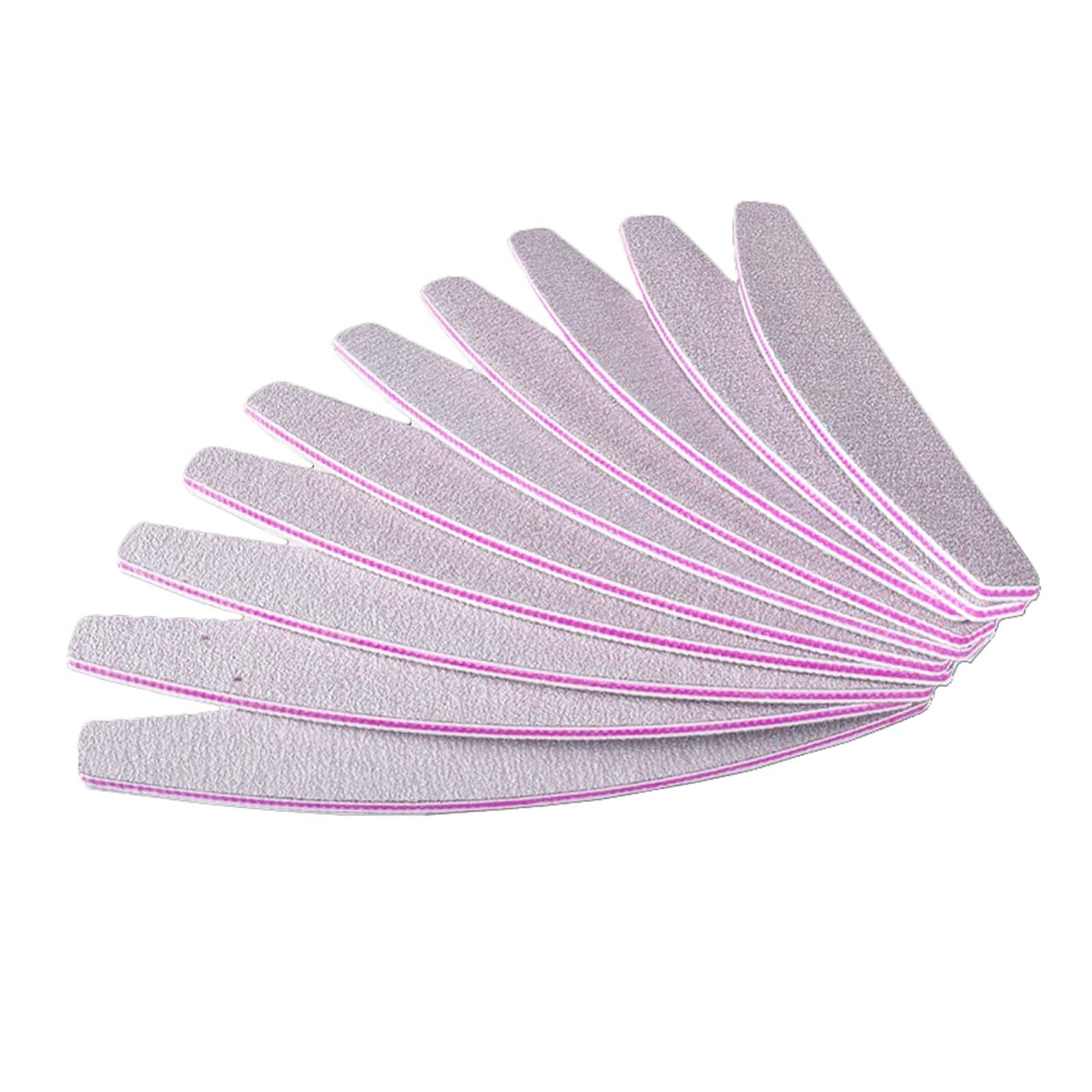 unghie lucidate, Lime for unghie 100/180 tipo barca grigio levigatura buffer 17,8x2,9x0,4cm 25 pezzi