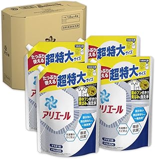 [ケース販売] アリエール 洗濯洗剤 液体 詰め替え 1000g×4袋【Amazon.co.jp限定】
