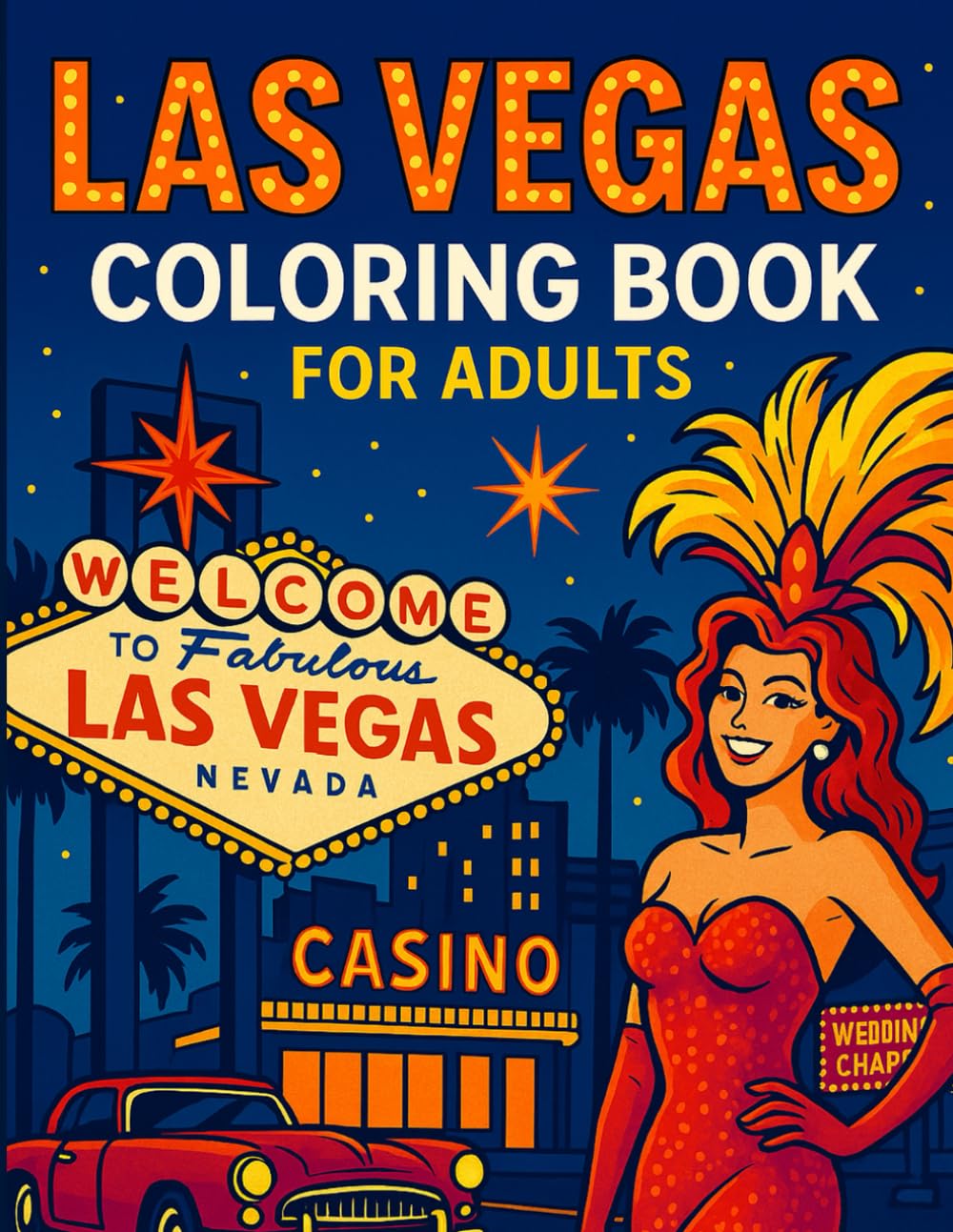 Las Vegas Coloring Book for Adults: A Glamorous Coloring Journey Through Sin City