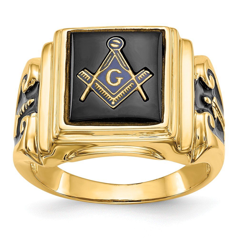 Jewels By Lux14k Men's Masonic Ring