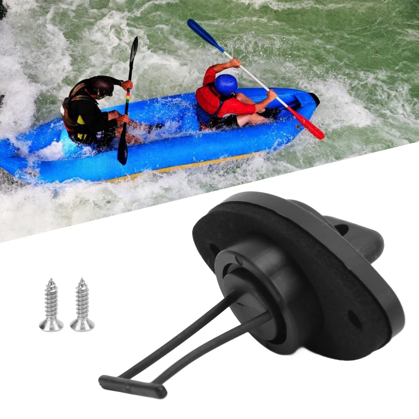 Lot De 3 Bouchons De Vidange Kayak – Nylon étanche Fileté – Protège Coque, Drainage, Pratique – Noir Et Rouge