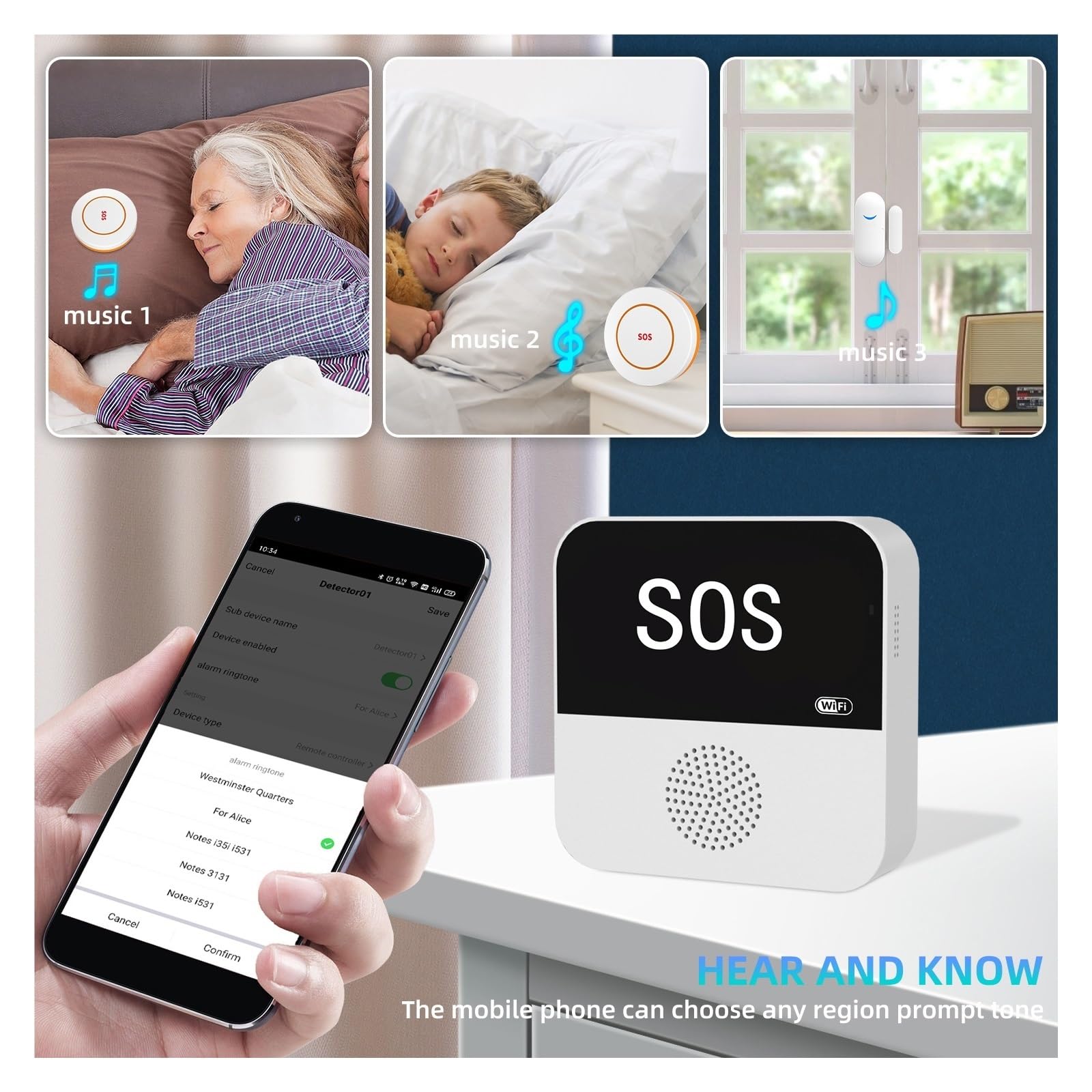 Sistemi Allarme Casa Wireless WiFi Smart Home Automation di allarme Kit protezione sicurezza con sensore antifurto(KIt B)