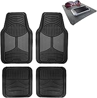 Vista 6 de TLH Monster Eye - Alfombrillas de goma rosa resistentes con almohadilla antideslizante para el tablero y juego completo de ajuste universal, tapetes