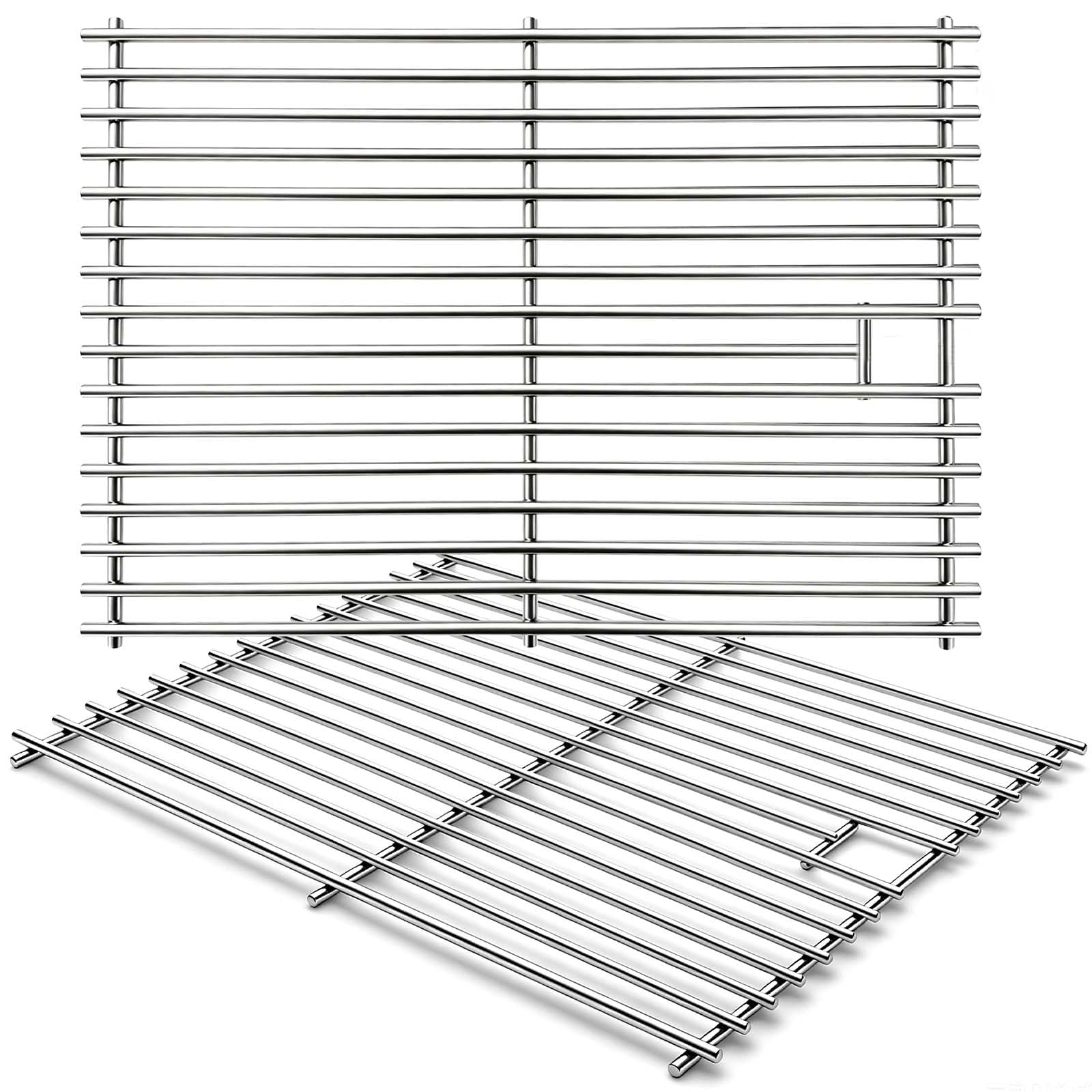 Grillrost Edelstahl 43 cm für Enders Boston Monroe PRO 4, Gasgrills Ersatz für Landmann Triton, Broil King Baron/Crown, Napoleon LEX 485, Nexgrill 4-Brenner - 7mm Massive Grillroste - 2 Stück