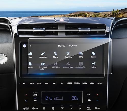 Protector de pantalla Tucson 2022 2023 2024 para Hyundai Tucson (XRT/N Line/Limited/SEL Convenience/SEL) Pantalla táctil de 10.25 pulgadas, vidrio