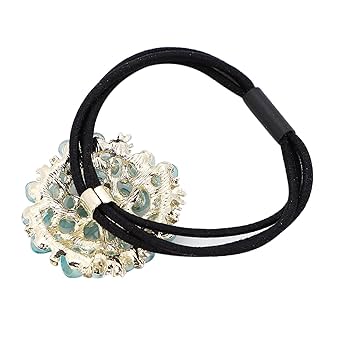 Amazon | （カンパニュラ327）ヘアゴム フラワーブルー 1個 収納