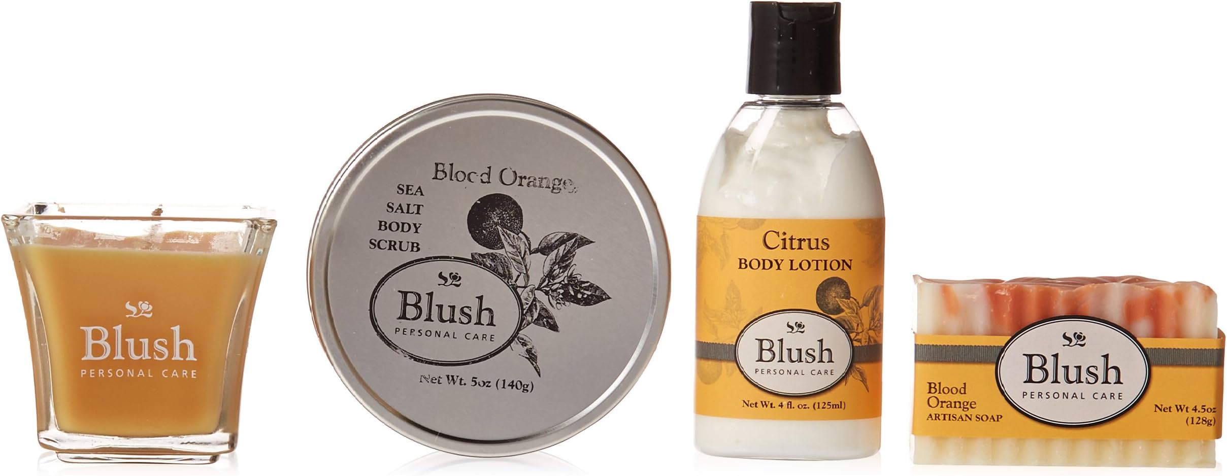 Blush Personal Care Natural Ingredients Bath and Body Gift Set for Women, Citrus
