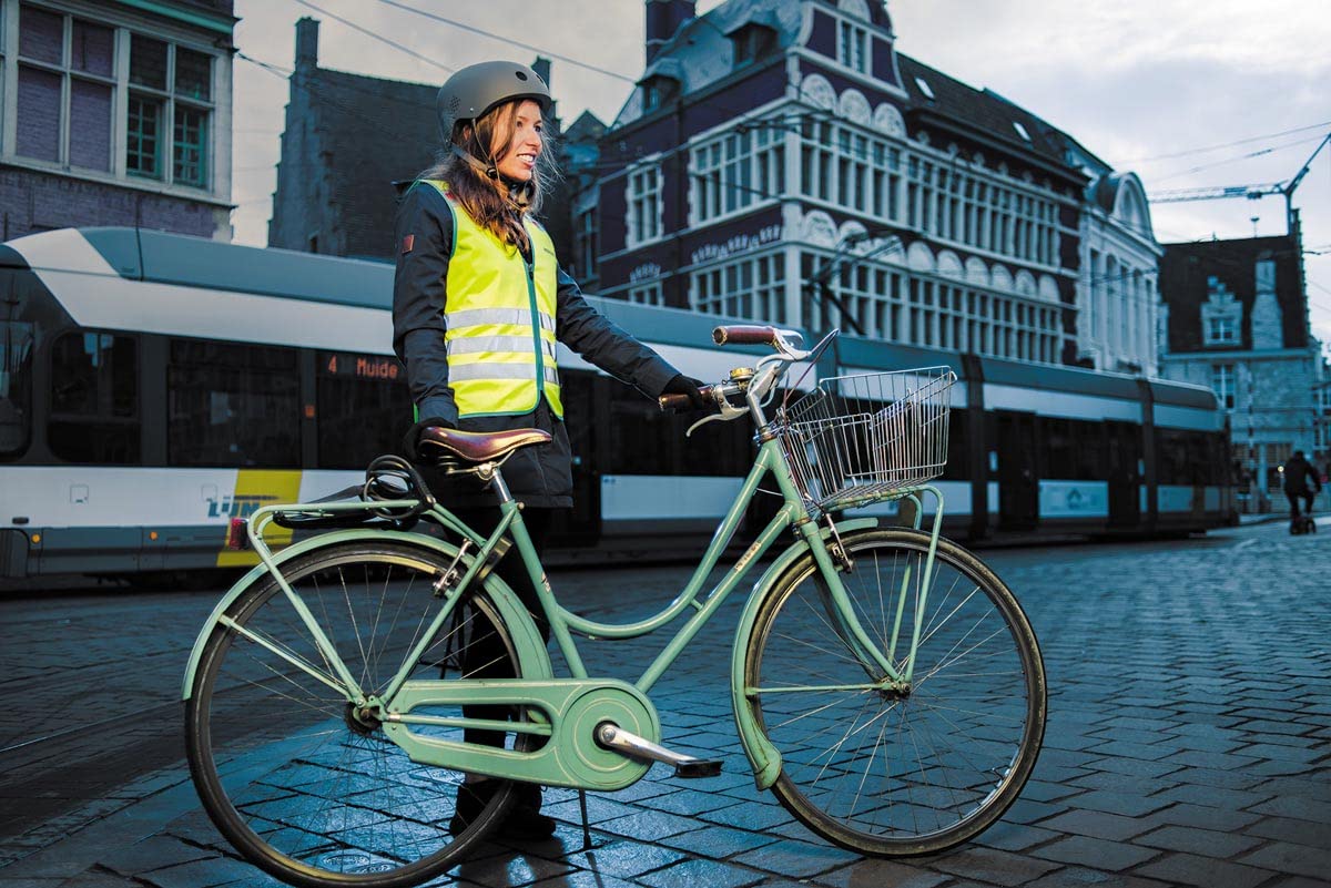WOWOW Lucy Veste De Sécurité Jaune Femme - Veste Cycliste Haute Visibilité Avec Bandes Réfléchissantes Et Coupe Cintrée