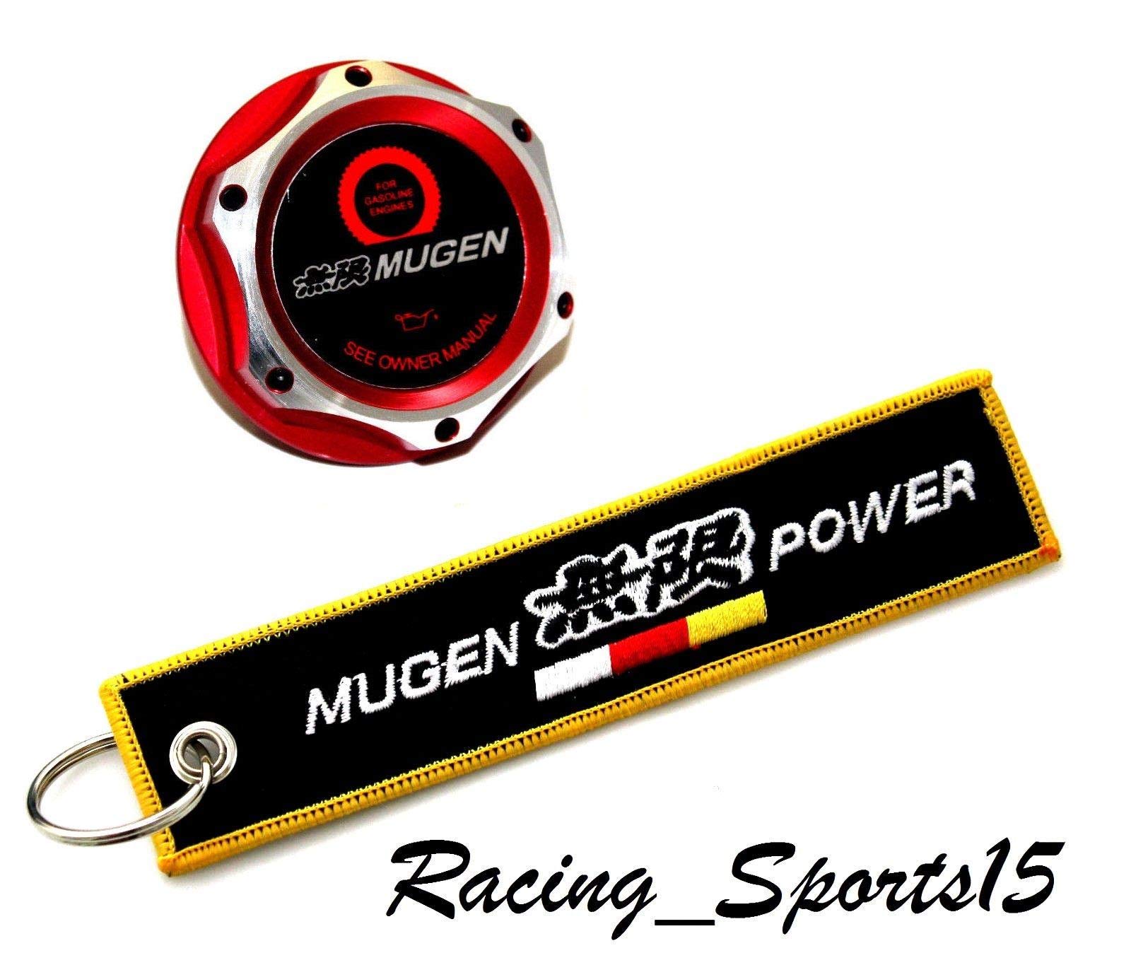 JDM Mugen Honda/Acura RED Billet Engine Oil Cap Civic Accord SI Integra + Key