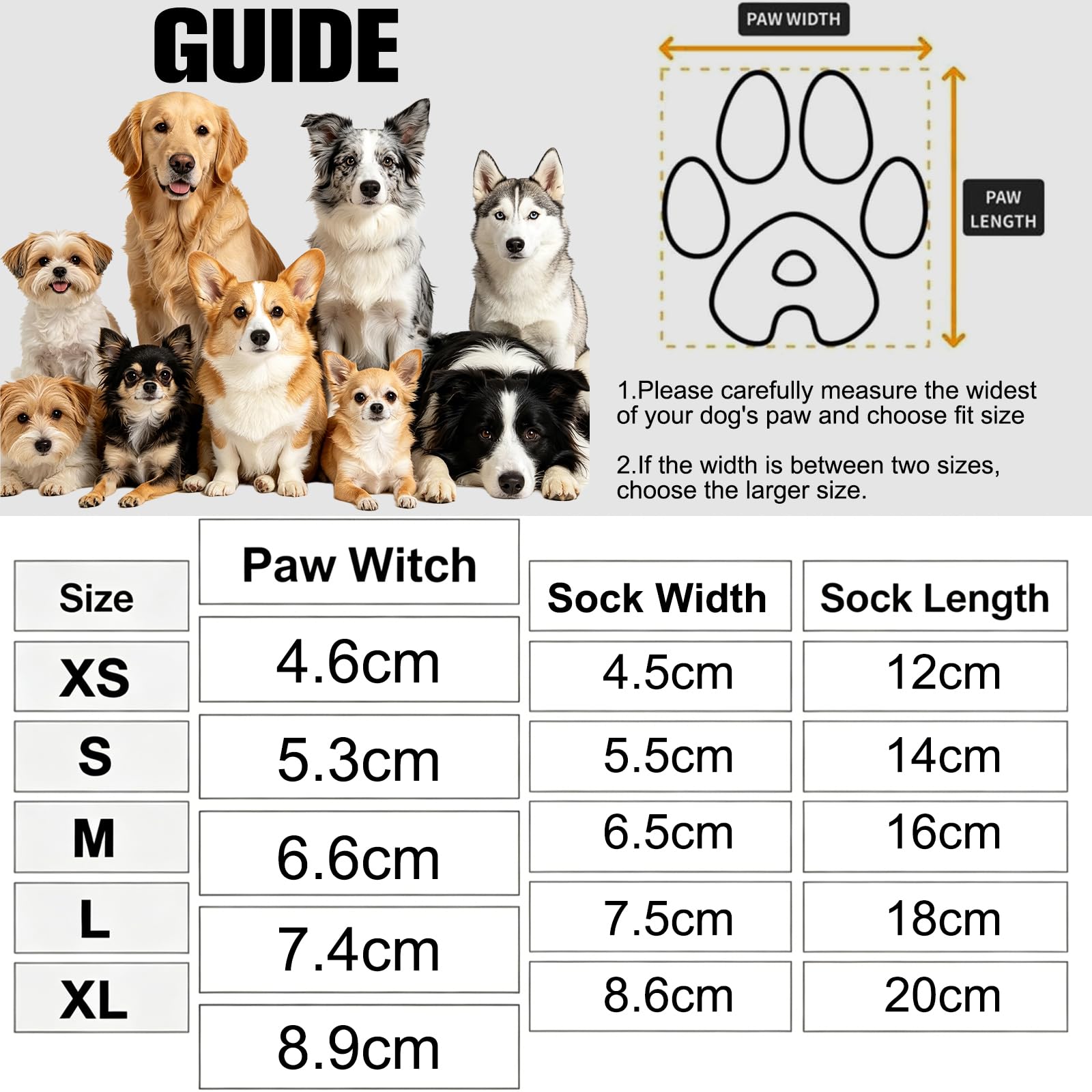 Chaussettes Antidérapantes pour Chien avec Double Adhérence & Sangle Ajustable - Lot de 4 pour Parquet et Carrelage, Anti-Glisse et Anti-Léchage, Protection des Pattes pour Chiens Âgés et Actifs (M)