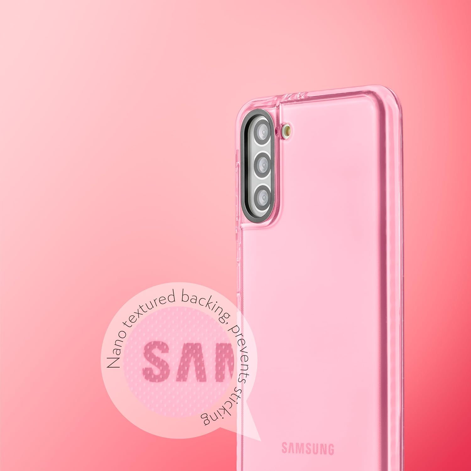 SteepLab Barrier Case for Samsung Galaxy S21 Plus (6.7” Screen) - Impact Absorbing Case with Full Body Drop Protection and Enhanced Grip (Subtle Pink Peach)
