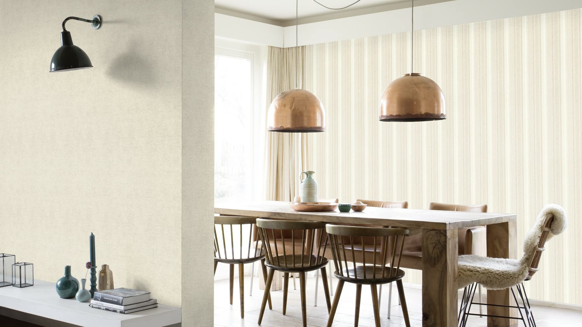 Rasch behang (universeel) beige 10,05 m x 0,53 m Highlands