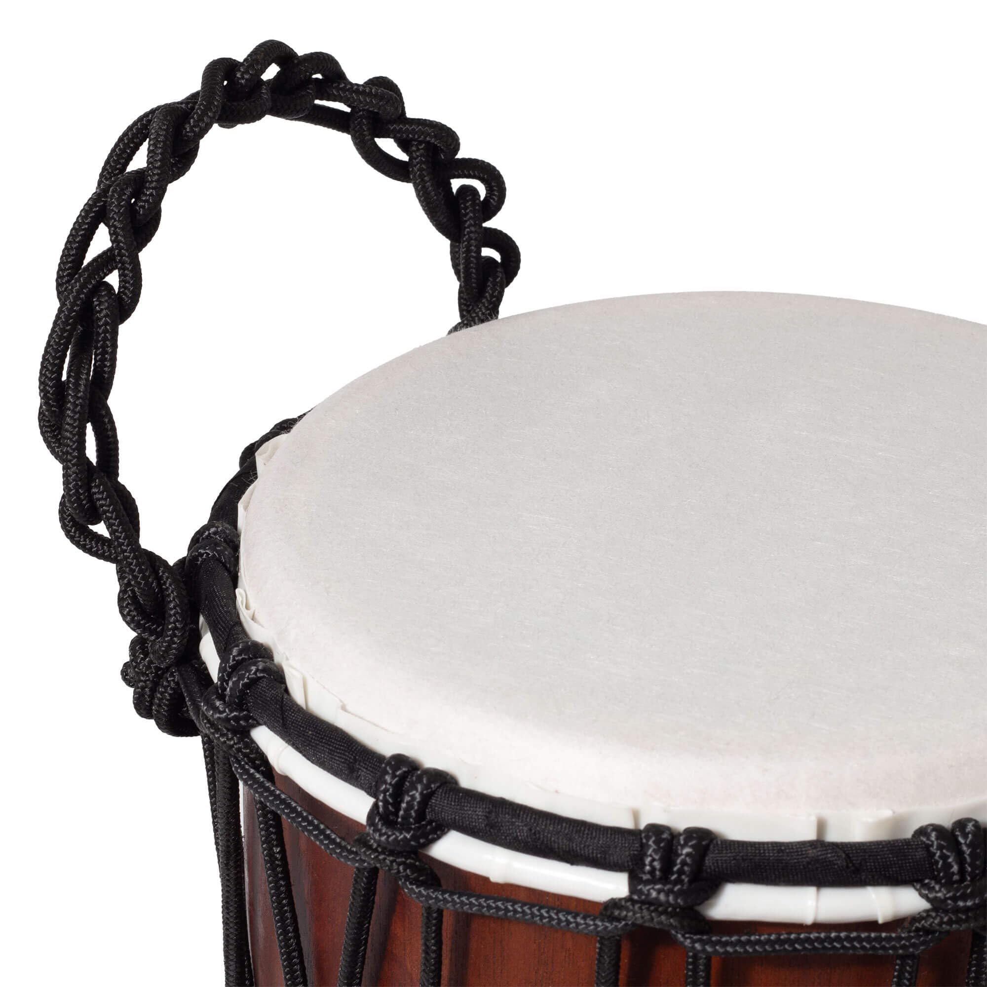 Tambor Djembe de 30 cm con Cabeza Sintética de 7" | Estilo Africano, Tallado a Mano - para Artistas, Círculos de Tambor, Escuelas, Talleres Grupales