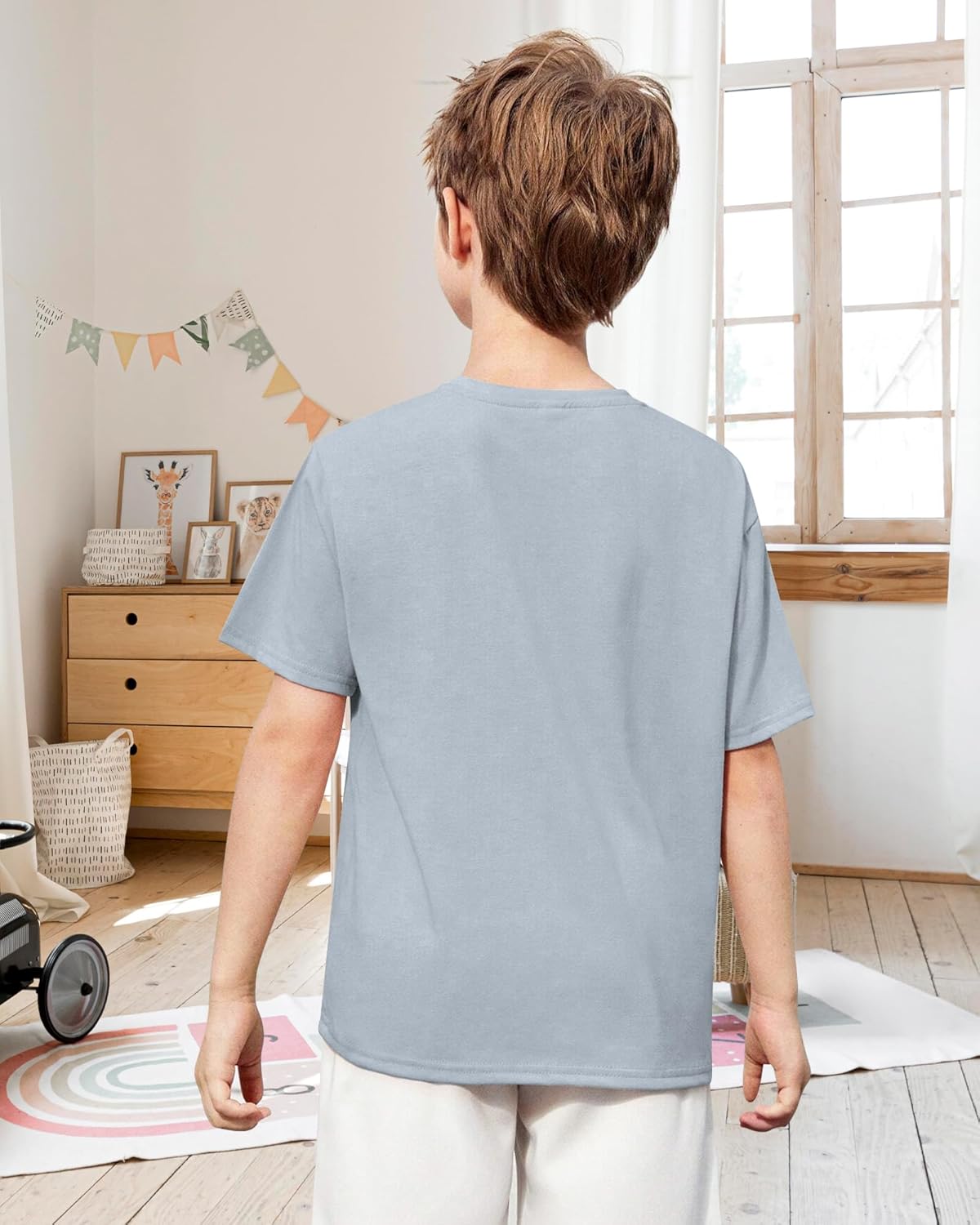 Boys T Shirts, Toddler Boys Graphic Tees, Boy Short Sleeve Tee Shirts Tops for 3-8 Years Kids - Image 4