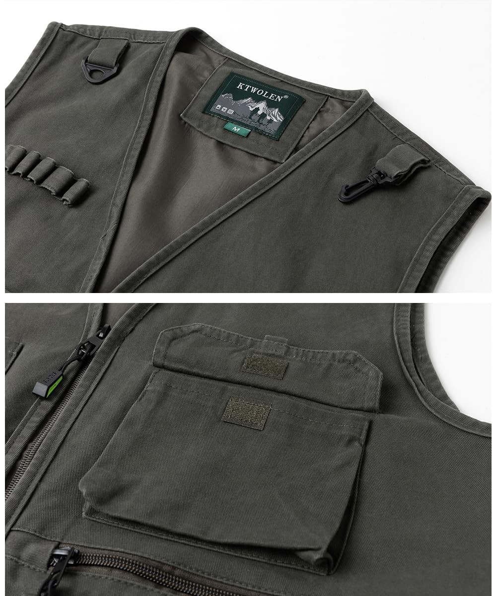 Gilet de Plein Air Multi-Poches Homme Léger Sans Manches Durable pour Camping Randonnée Photographie