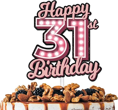 Miniatura 8 de Decoración para pastel de cumpleaños número 13 con purpurina rosa Let's Glow Crazy Party Theme Decor Supplies Boys Girls Happy Birthday 13