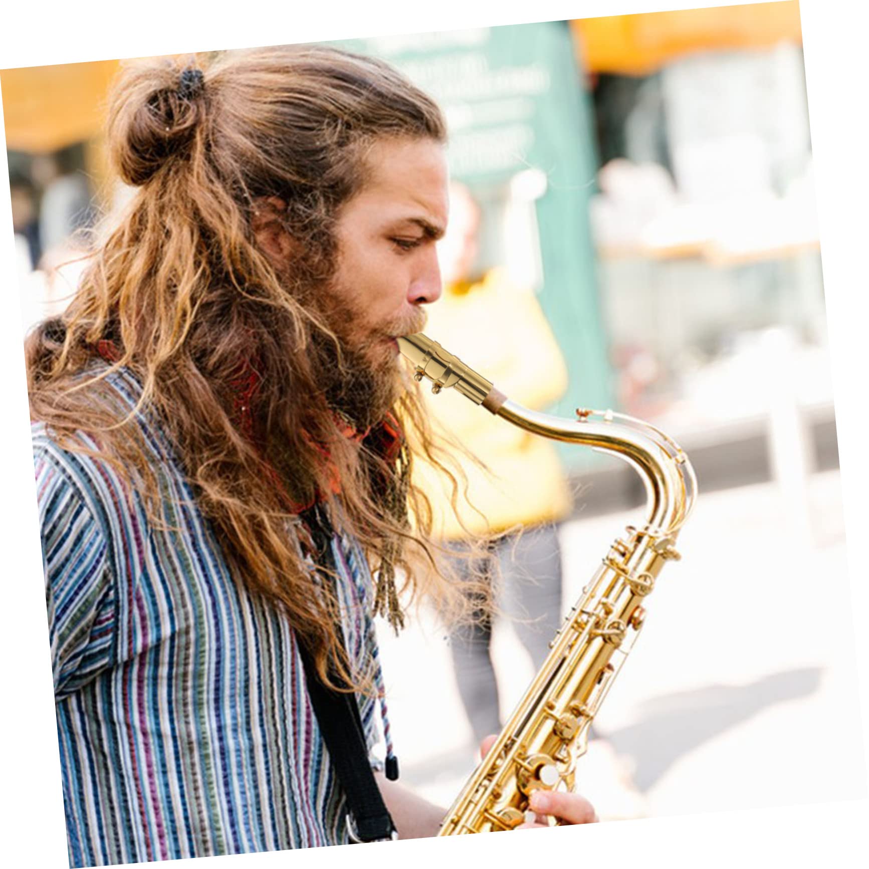 Abaodam Bec de Saxophone Alto Métal Lisse sans Bavure pour Débutants et Étudiants