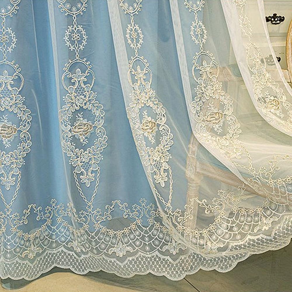 Amidoudou 1 Par De Cortinas Europeas De Doble Capa Para Sala De Estar