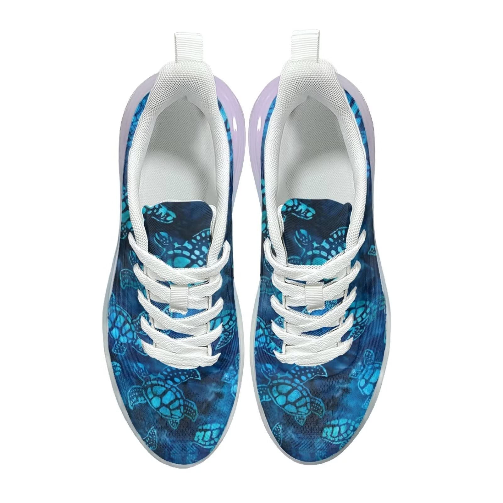 Buty sportowe dla kobiet, buty do biegania, sportowe, wsuwane, siateczkowe, na siłownię, damskie buty do chodzenia, Niebieski Turtle Blue, 38 EU