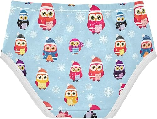 Girls' Underwear Christmas Cute Owl Toddle Brief Panties 2T A2307511(Pear,5T)