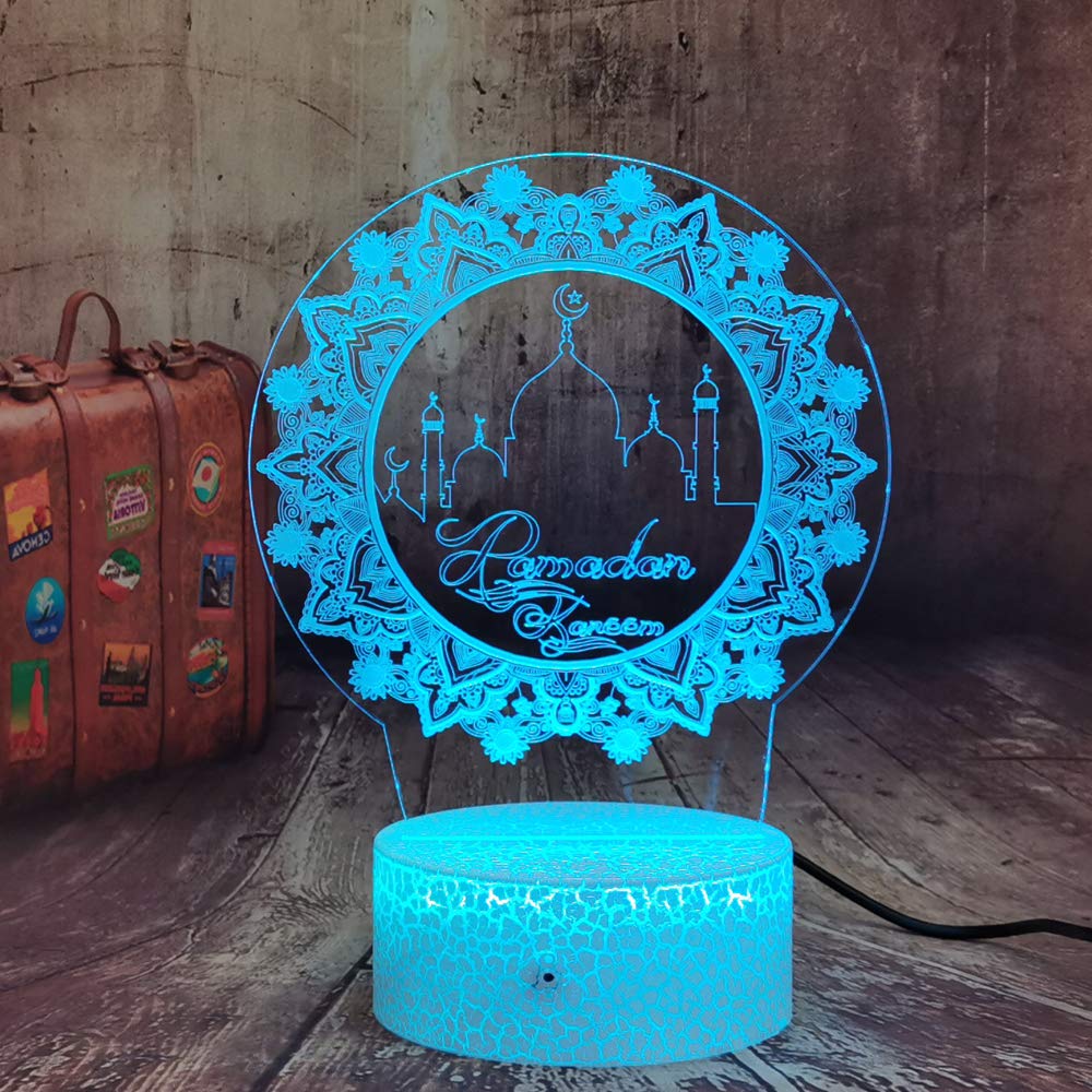 Ramadan Decoration LED Lights for Home Desk Table Lights Moon Stars Remote Control Colorful Lamp Islamic Eid Mubarak Ramadan Lights Friend Festival Best Gift Child Toys