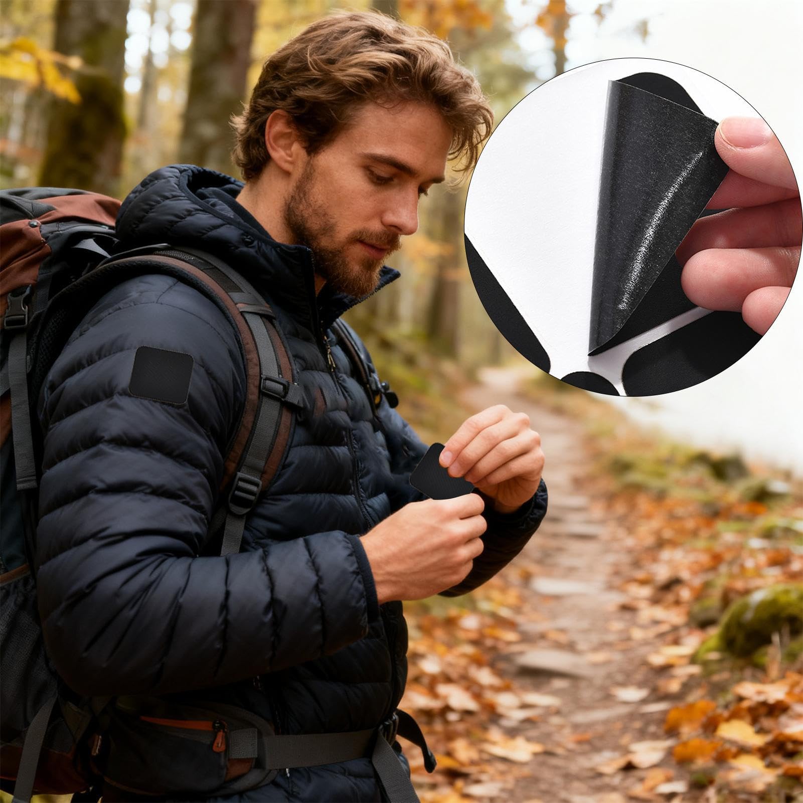 Patch De Réparation Autocollant Pour Doudoune – 6 Pièces En Nylon Imperméable, Pour Tente, Sac Couchage, Manteaux, Outdoor