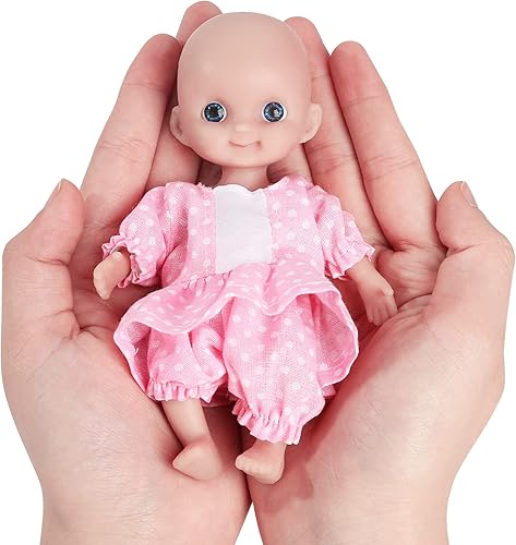 Vollence Muñeca de bebé de silicona de cuerpo completo en miniatura de 5.5 pulgadas que se ve de bolsillo real, muñeca realista recién nacida Ob11 - disponible en Yaxa Colombia