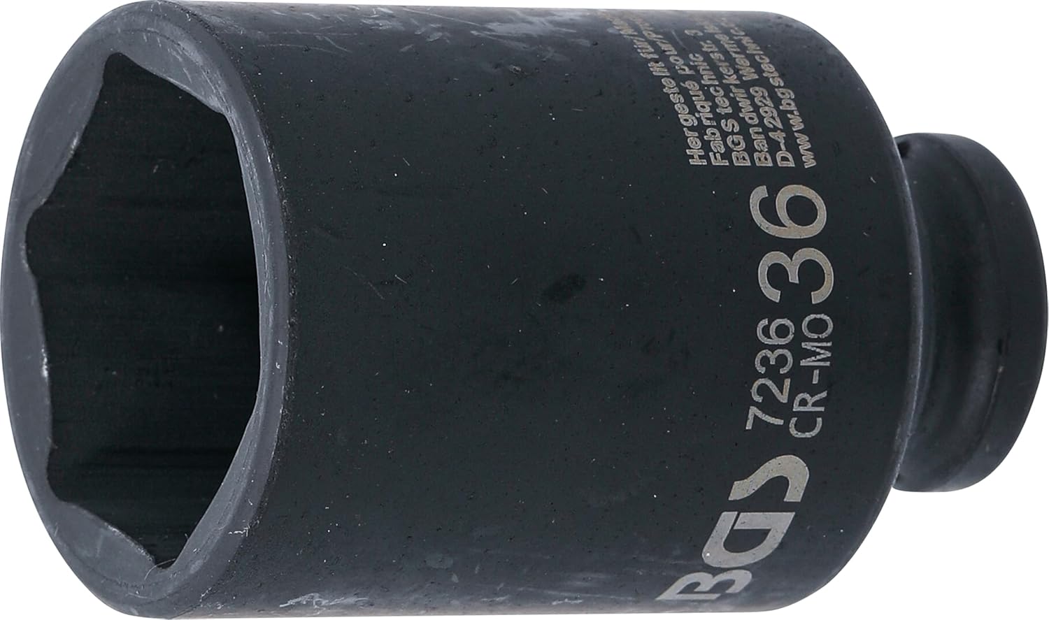 BGS 7236 | Impact Socket Hexagon, deep | 12.5 mm (1/2") Drive | 36 mm