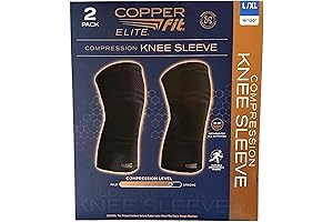 Elite Knee Compression Sleeve Knee Brace 2-Pack