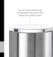 Vista 4 de AdHoc Duomill Pure - Molinillo combinado de sal y pimienta de acero inoxidable, práctico molinillo de sal y pimienta - Acero inoxidable