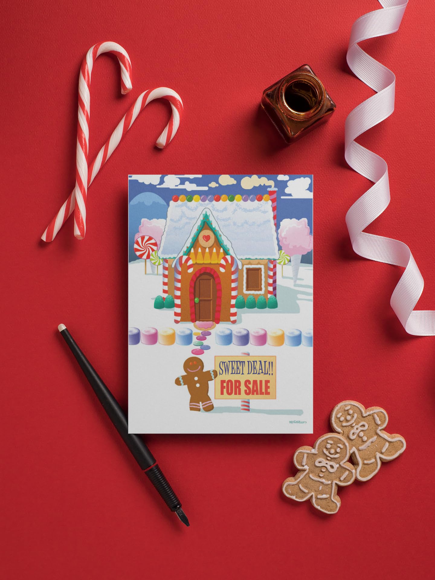 Stonehouse Collection Weihnachtskarte mit Aufschrift "Home For Sale", 18 Karten und Umschläge (Feiertage)