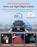 70mai Dash Cam Front and Rear - 2.5K+1080P Dual Dash Camera with HDR, Super Night Vision, F1.55 Aperture, 24H Parking Mode, Built-in Wi-Fi & GPS, G-Sensor, Loop Recording, 64GB Card Included (A410)