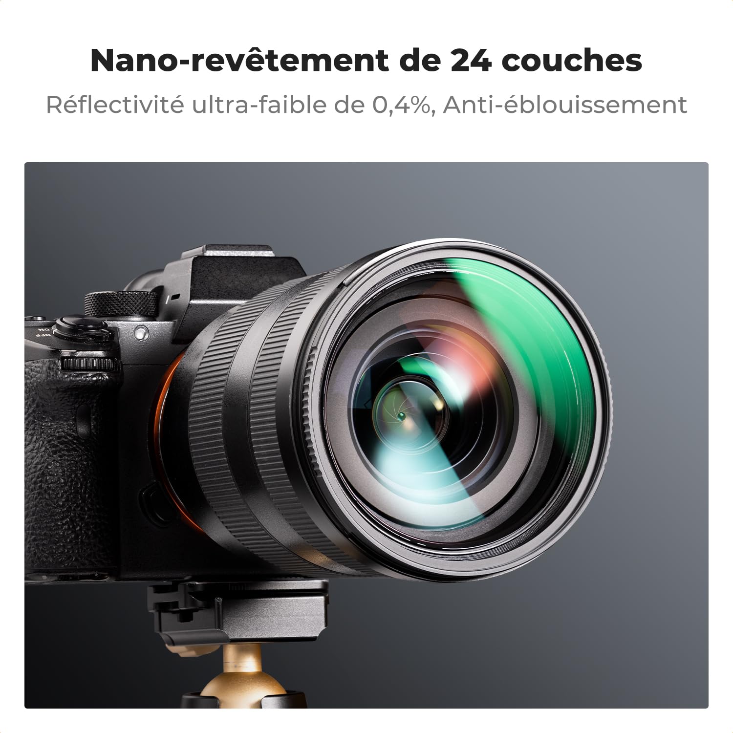 K&F Concept Filtre Polarisant CPL 58mm HD Multi-Couches Imperméable pour Objectif Appareil Photo