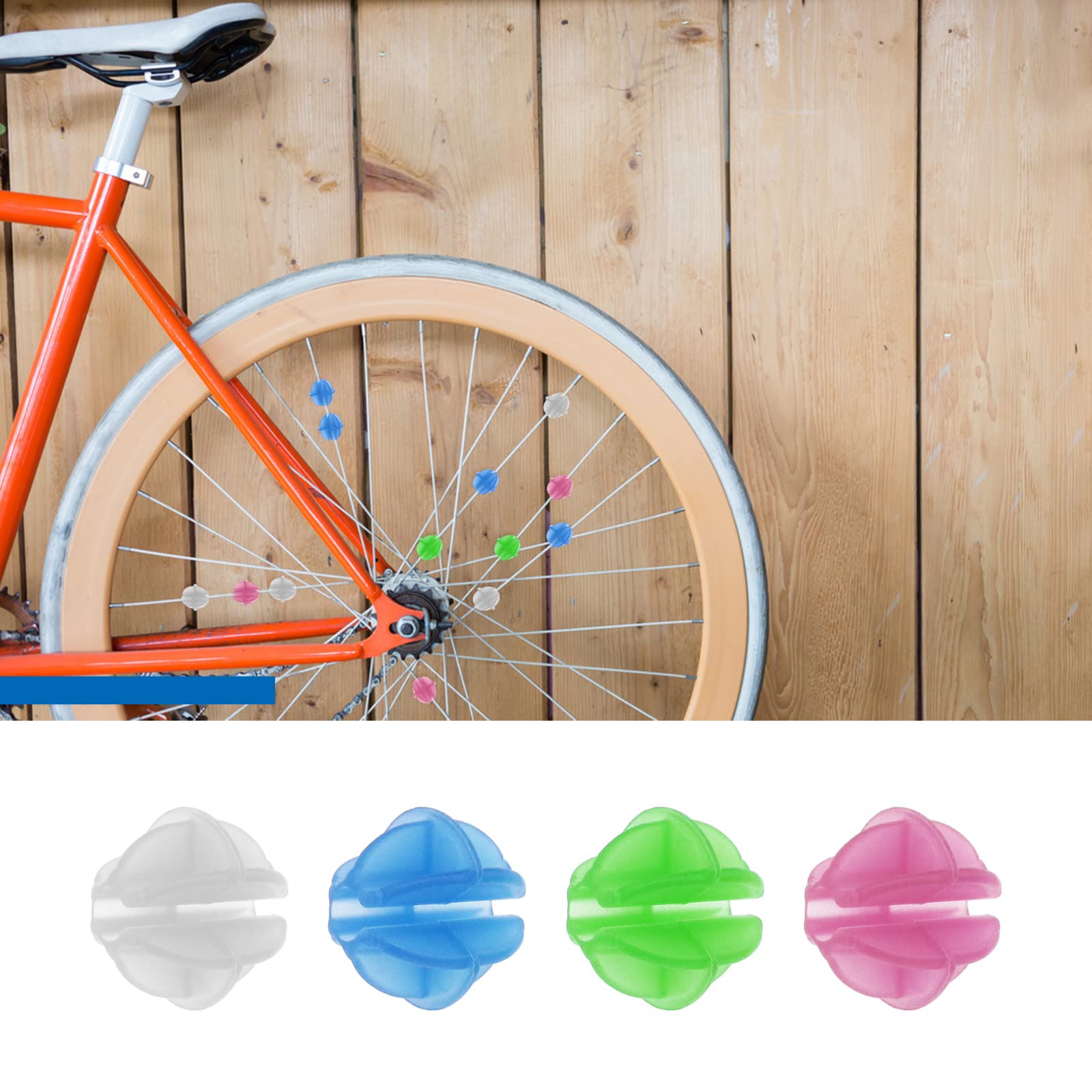 MirraSwit 249 Pezzi Decor per Raggi di Biciclette, Bicicletta Clip Perline, Raggi Bici Colorati, Perline Riflettenti, Bicycle Spoke Beads Ruota della per Adulti