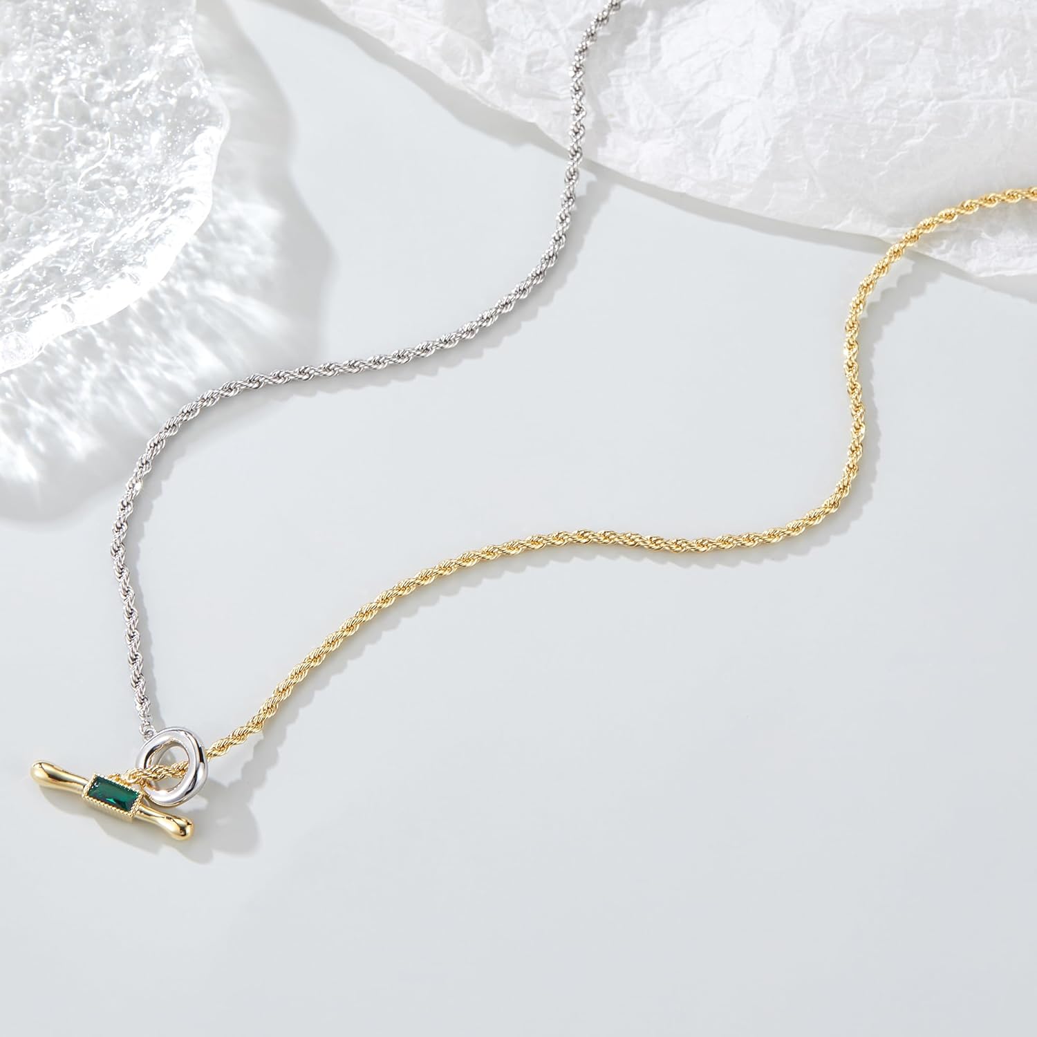 Y Chain Necklace for Women, Trendy 14k Gold Plated/Silver Y-Shaped Chain Pendant Necklace Gold Jewelry for Women - Image 5