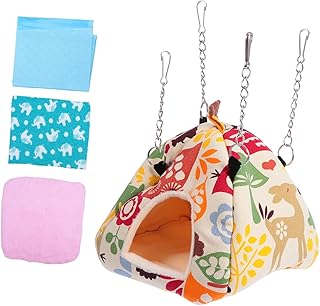 GARVALON Ninho De Hamster Porquinho Da Índia Cama De Chinchila Rato Pendurado Rede Cama De Hamster Casa Gaiola De Esquilo Cama Suspensa De Hamster Mini Cama Para Animais De Estimação Rede