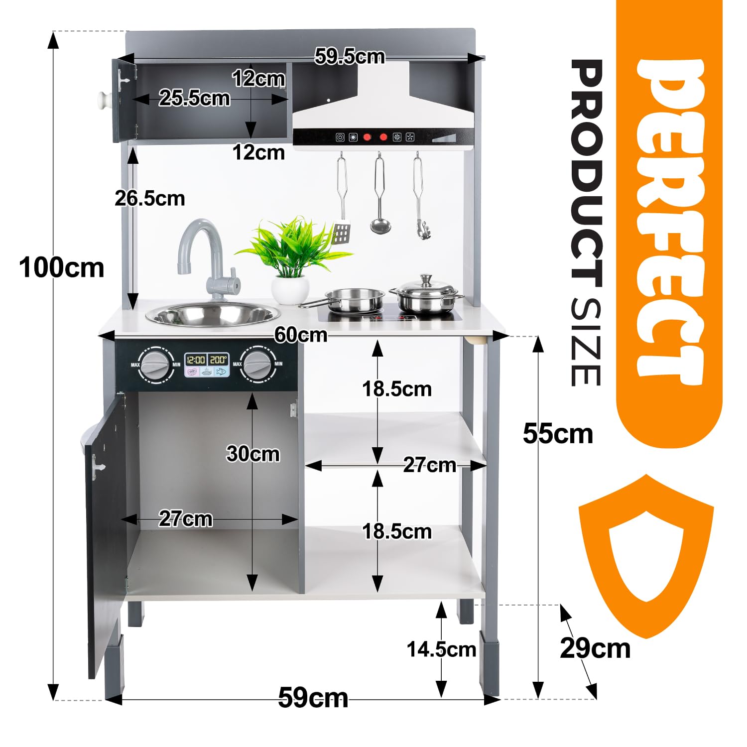 Green series Cucina Legno per Bambini - Cucina Bambini, Modello GS0062