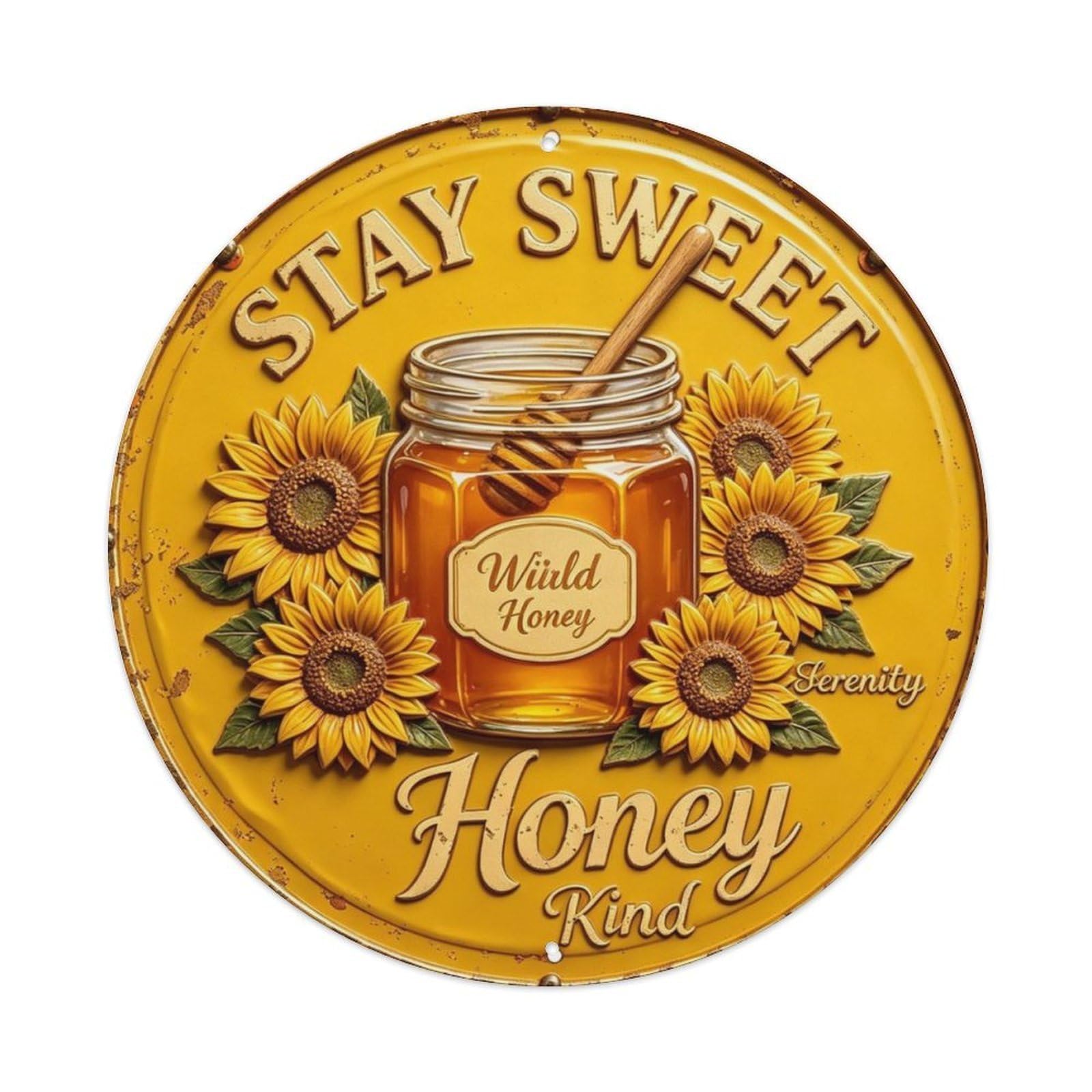 Honey Kind Metal Tin Sign Plaque