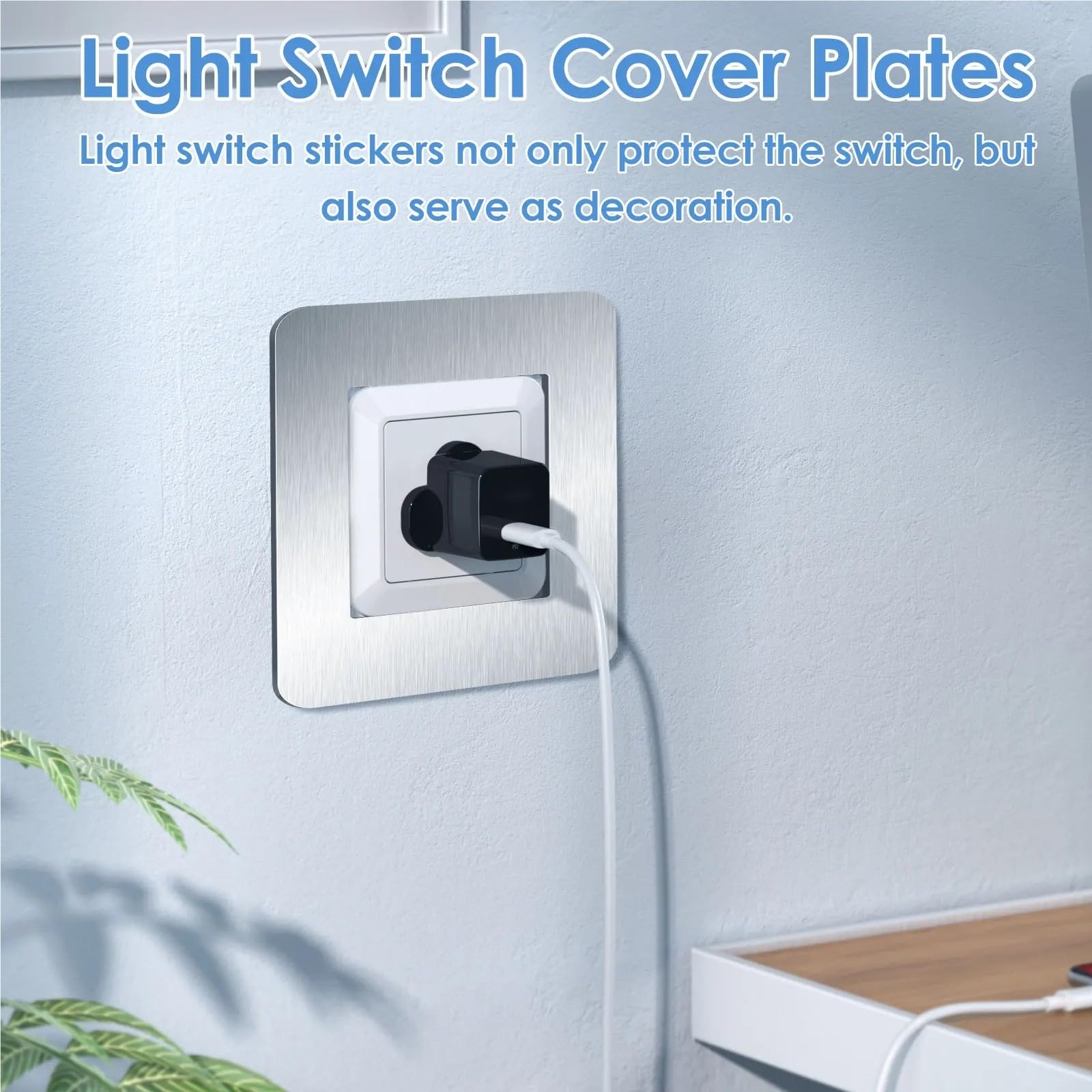 10 Stück Lichtschalter-Abdeckplatten, dekorative Lichtschalter-Surround-Abdeckung, Lichtschalter-Surround-Aufkleber Für Wohnzimmer