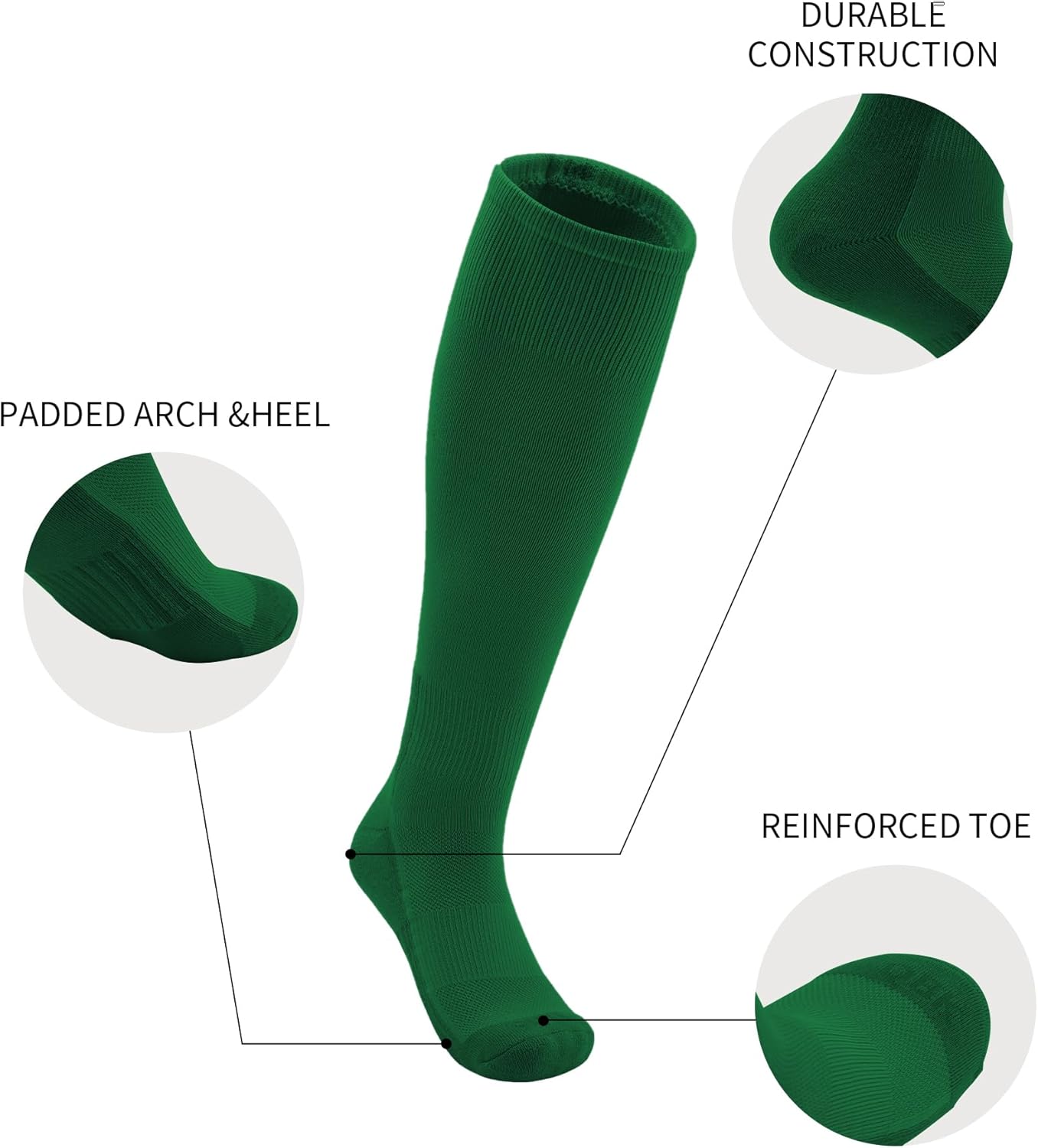 QBK Toddler Baseball Socks And Belt Youth Softball Tee Ball Combo Set for Boy Girl (2 Pairs of Socks & 1 Belt) - Image 3