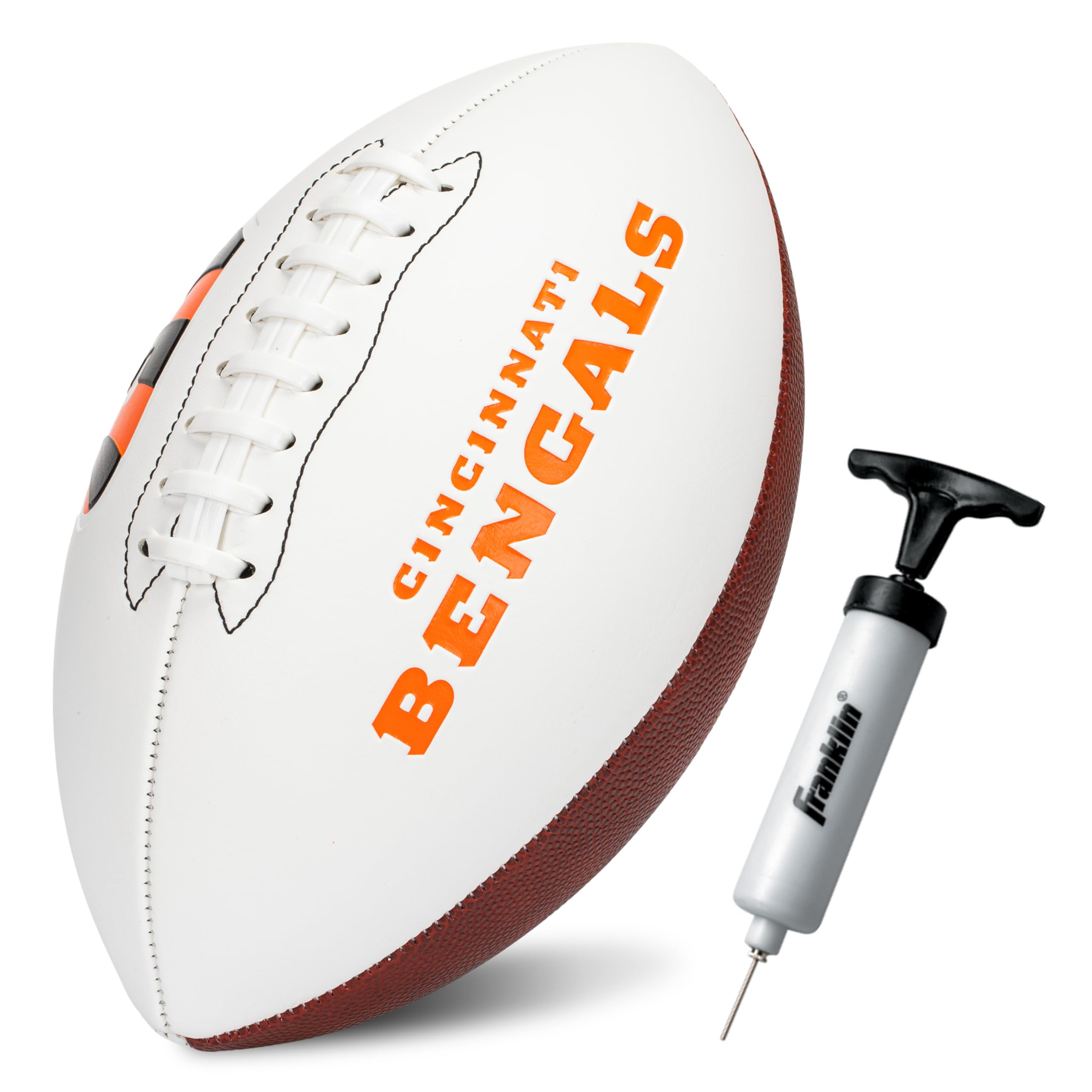 Franklin Sports NFL Autograph Football - Official Size White Panel Souvenir Football for Autographs + Signatures - NFL Team Fan Shop Memorabilia Football for Display