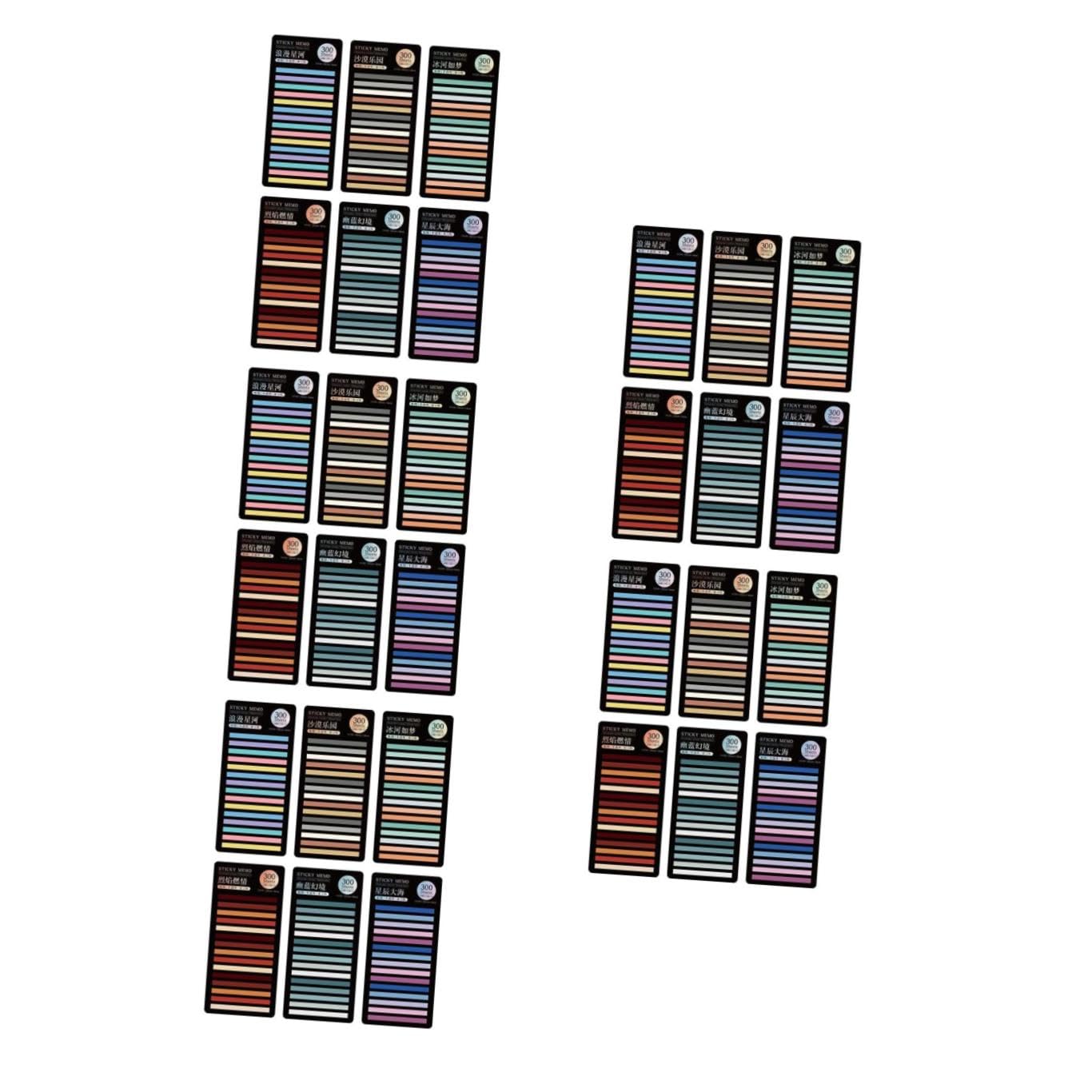 DOITOOL 30 Juegos Marcadores de Página Adhesivos Coloridos de Pestañas Transparentes Autoadhesivas para Notas Estudio y Organización Aleatorios