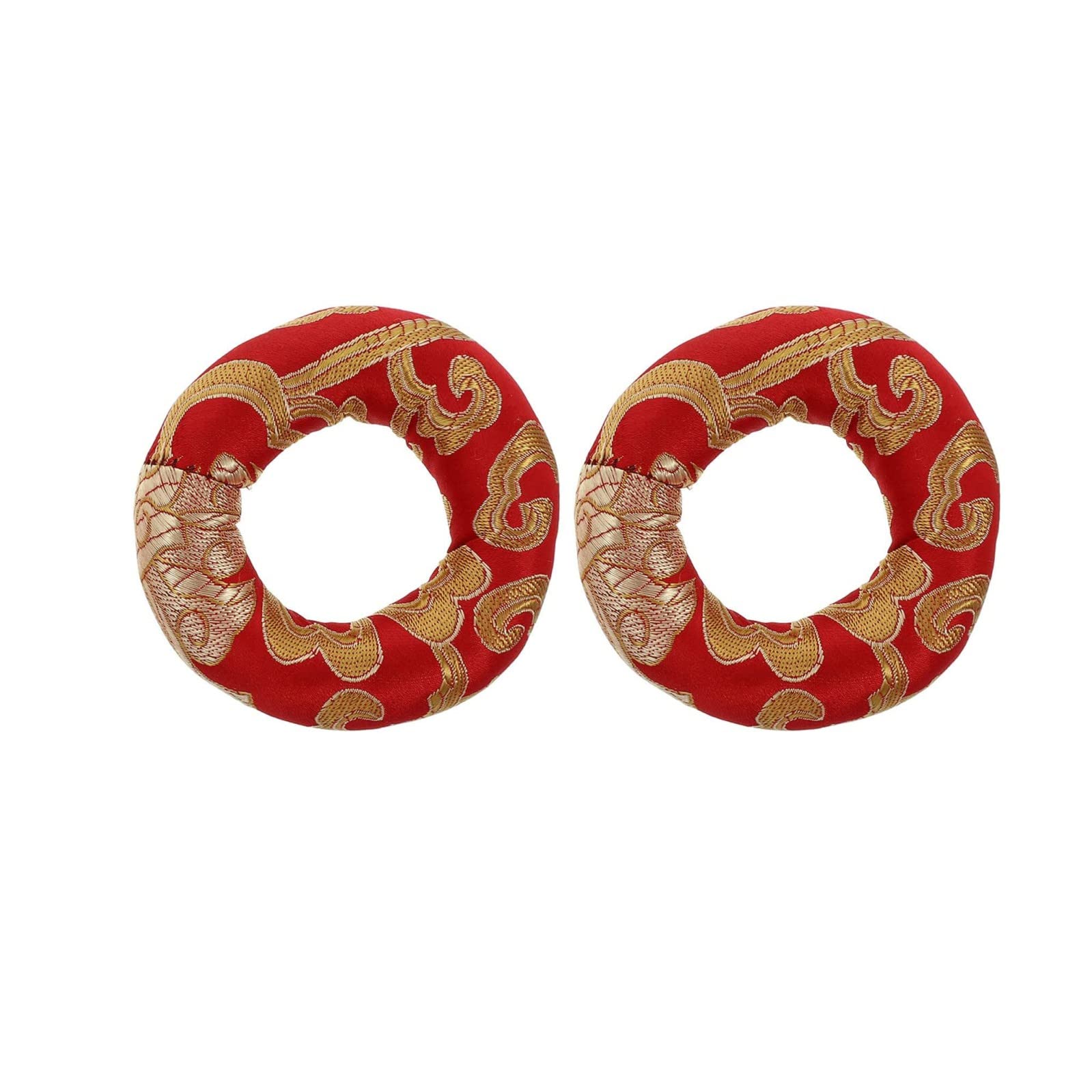 HJFRONGF 2 Pcs Singing Bowl Cushions Colorful Round Ring Pillows Comfortable Singing Bowl Pads for Home Decor Crafts (Random Color)