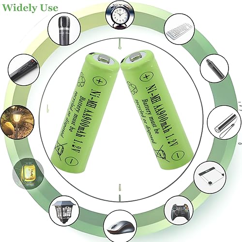 Miniatura 3 de Baterías recargables Ni-MH de 1.2 V AA de 900 mAh, doble A precargada 2 A, batería solar para luces solares al aire libre, lámparas de césped, luz
